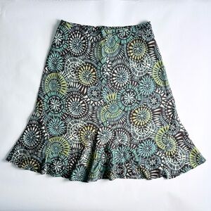 Vintage Midi Skirt in Teal and Green, Women’s size 12 or Medium